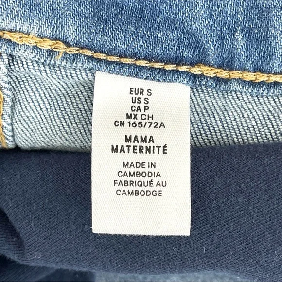 & Denim Mama Maternite’ Skinny Tapered Denim Maternity Jeans Size Small - Picture 7 of 7